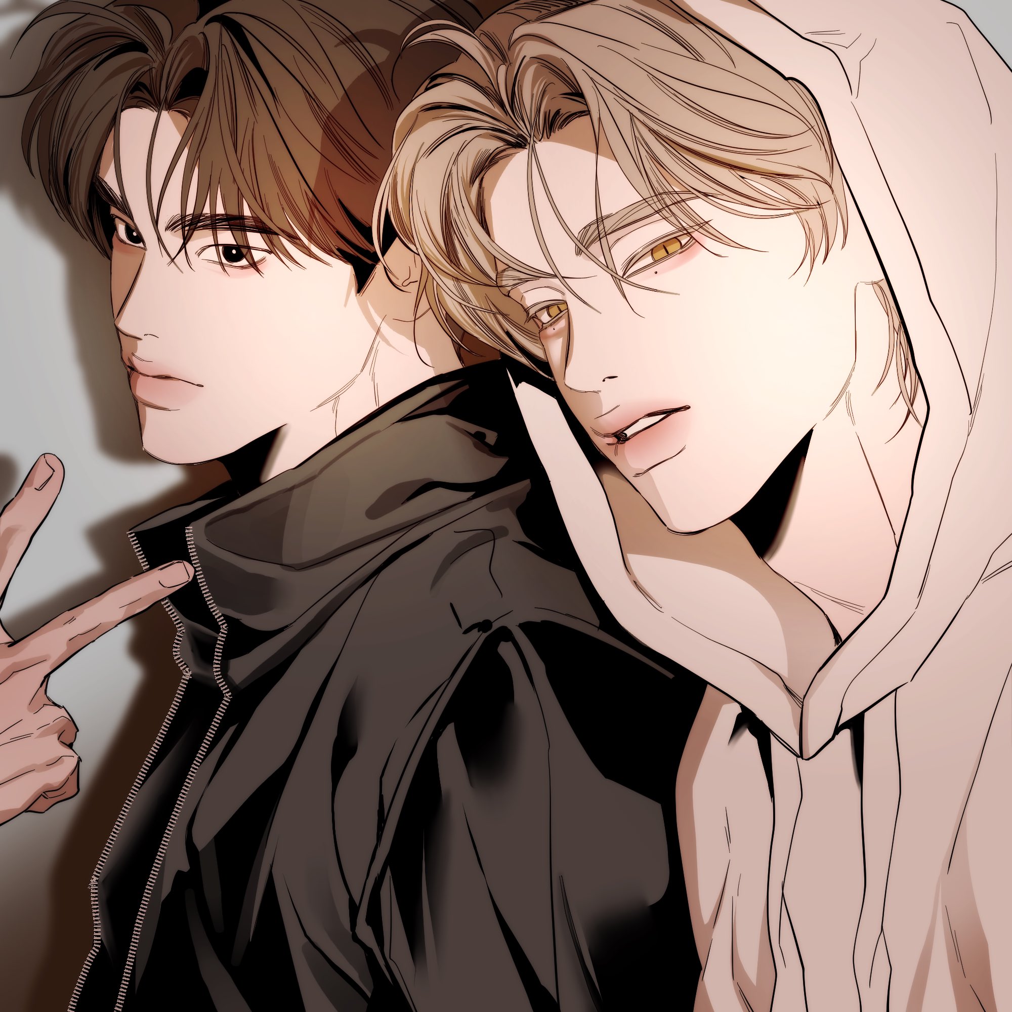 Blonde & Black haired BL - VyManga